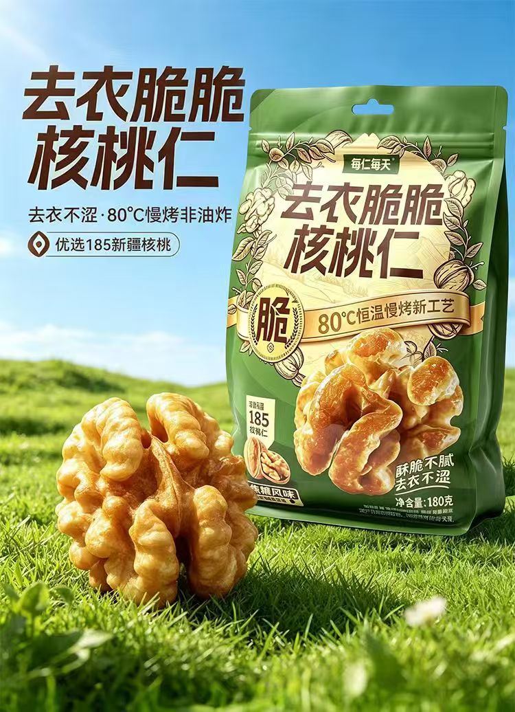 Peeled Crispy Walnut Kernels, Peeled Crispy Walnut Kernels